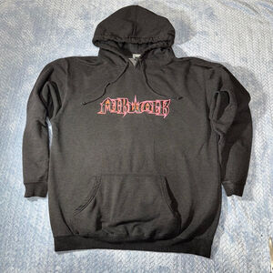 Airwalk Vintage Y2K Pullover Hoodie Gray Pink Orange Graffiti Logo Men’s SZ LG